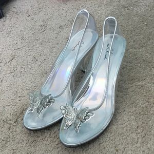 Clear “Glass Slipper” 1 inch High Heels